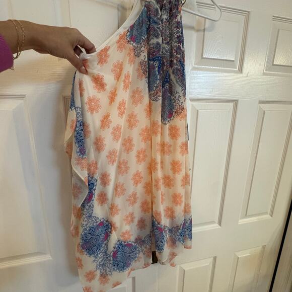 Bisou Bisou Women’s Michelle Bohbot Tank Scarf Slip Dress Chain Link Neck Sz 10 - Picture 8 of 12